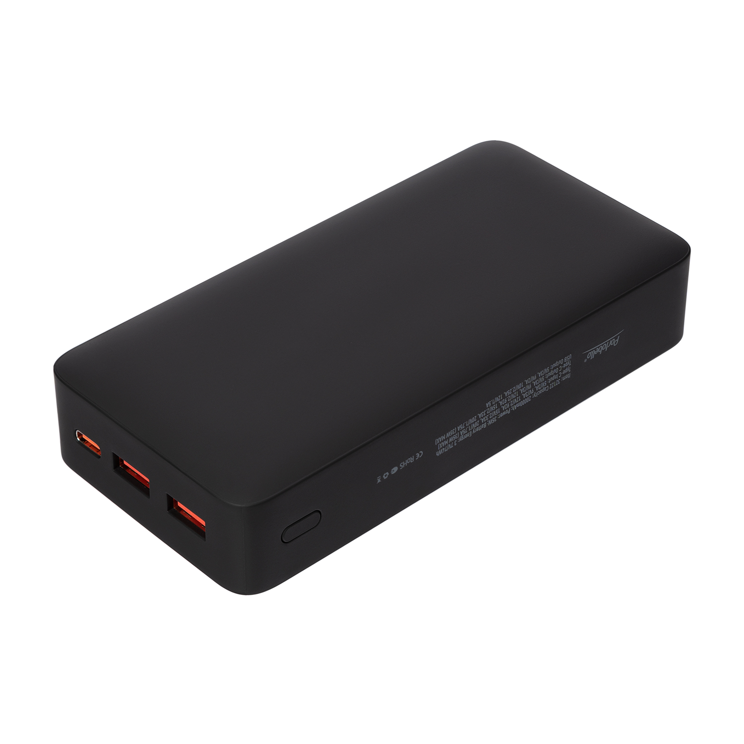 Внешний аккумулятор с подсветкой Анкор Плюс PD (Ancor PD Plus) 20000 mAh, черный-1