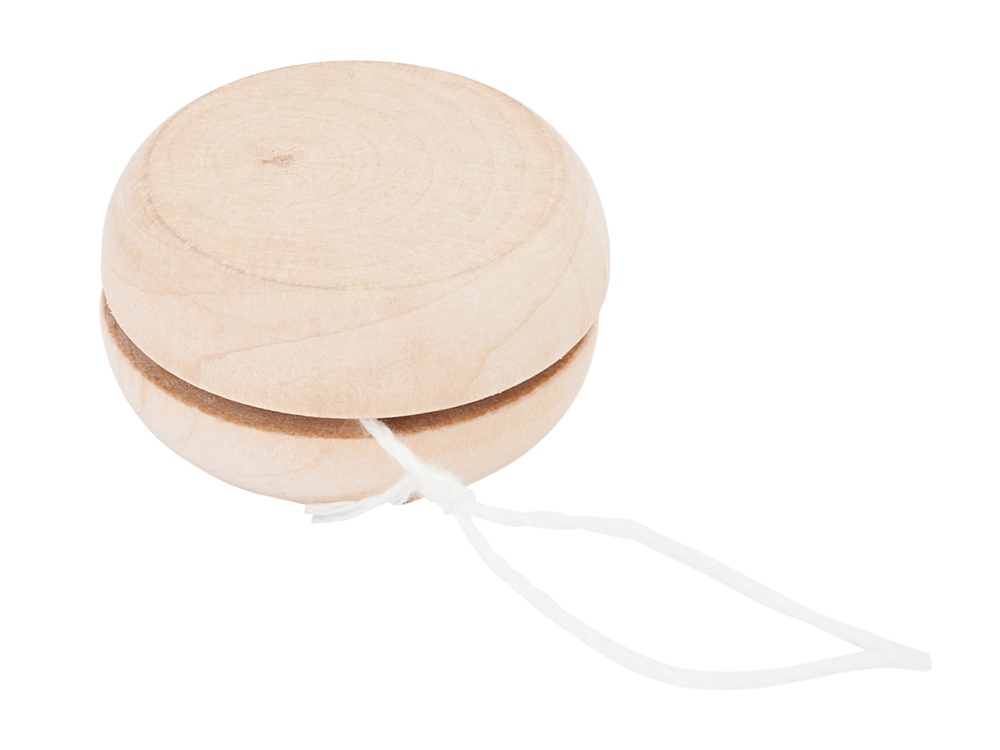 Деревянное йо-йо ROSKO с белым шнуром длиной 75 см, натуральный-0