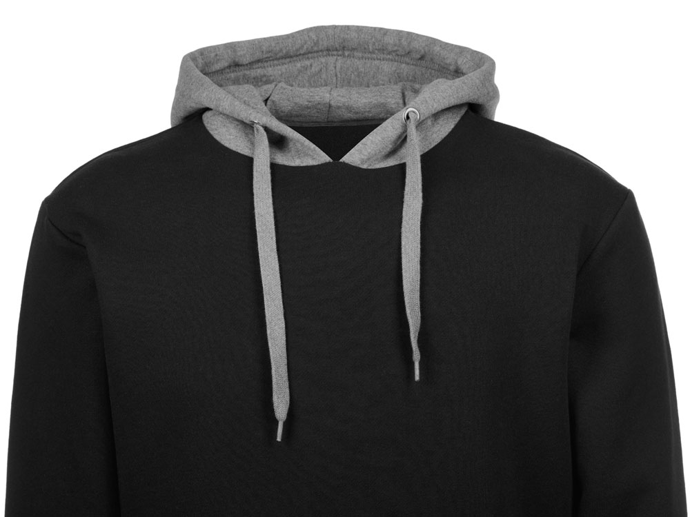 Толстовка с капюшоном Amsterdam мужская, черный/серый меланж-4