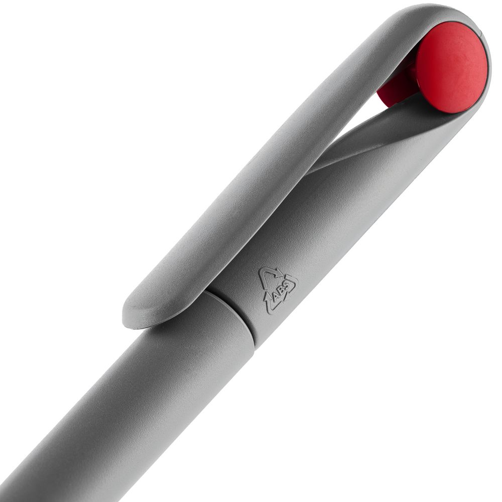 Ручка шариковая Prodir DS1 TMM Dot, серая с красным-5