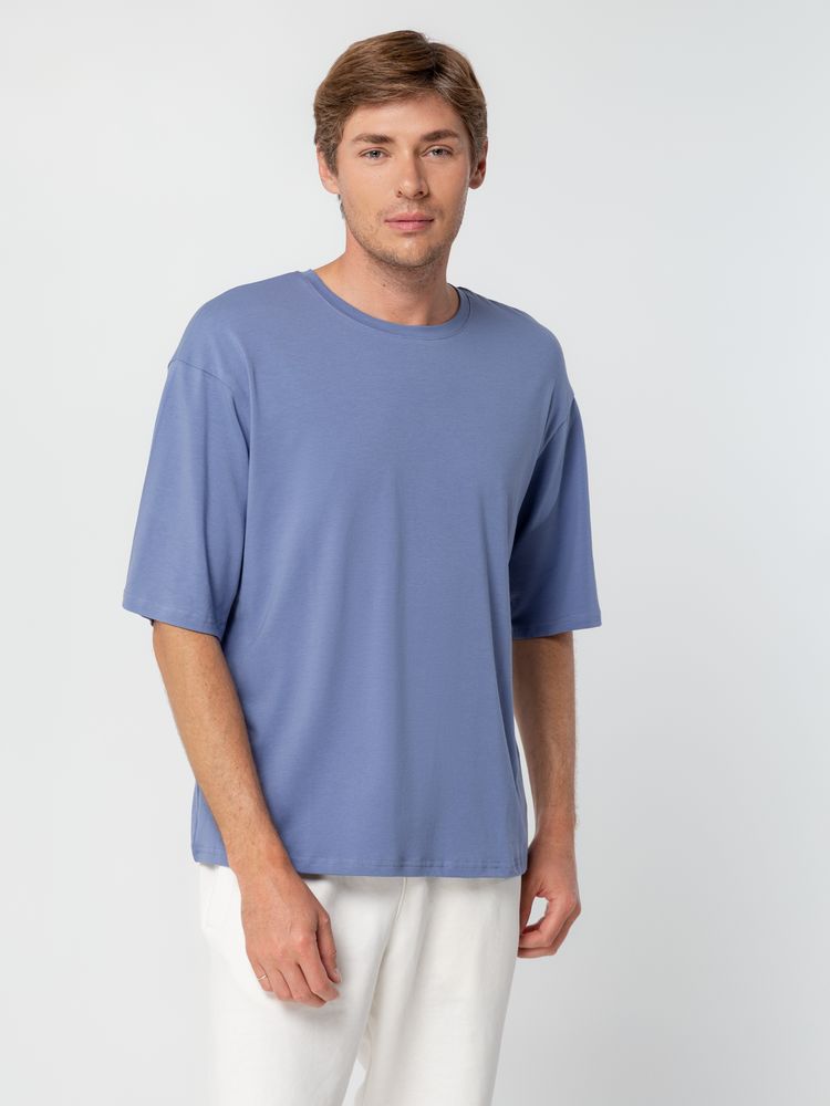 Футболка унисекс оверсайз Street Vibes, синяя (лавандовая)-1