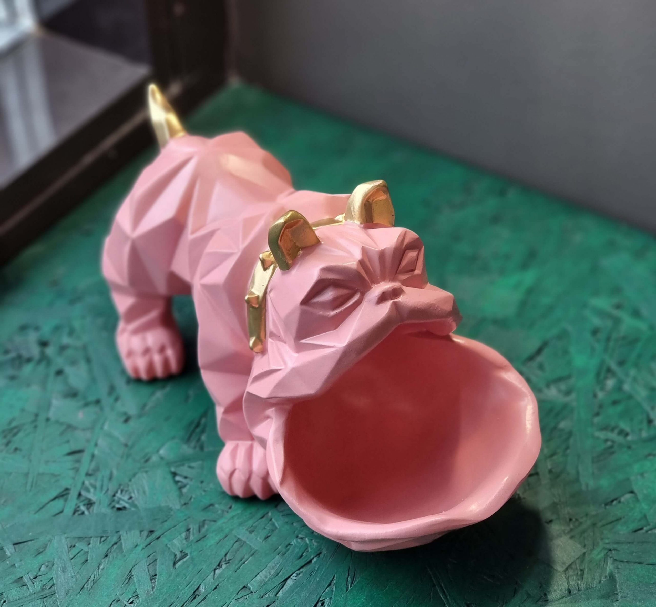 Статуэтка хранитель Бульдог, Розовый-0