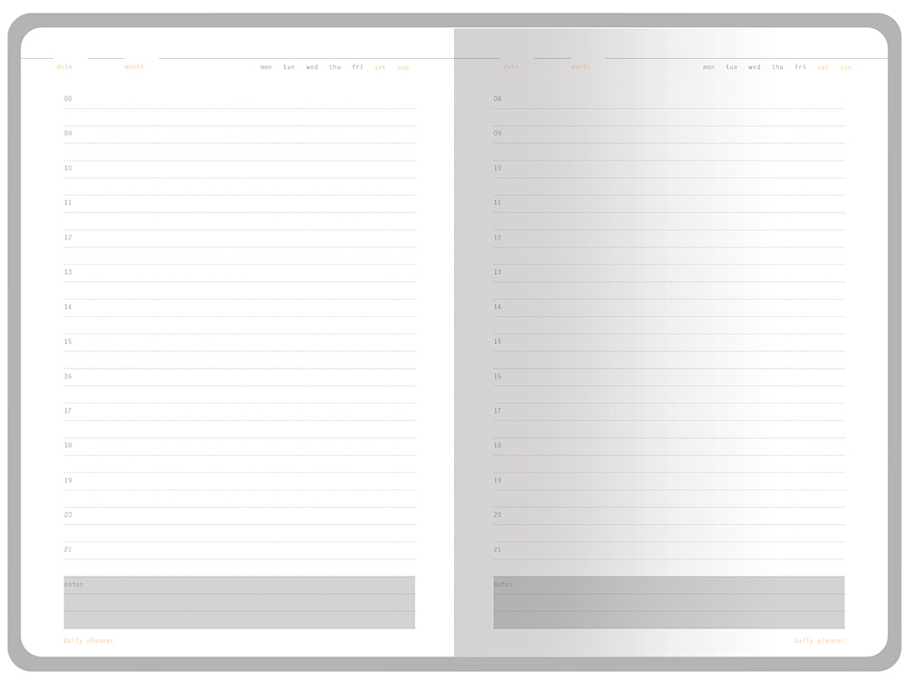 Ежедневник А5 недатированный Mercury, серый-5