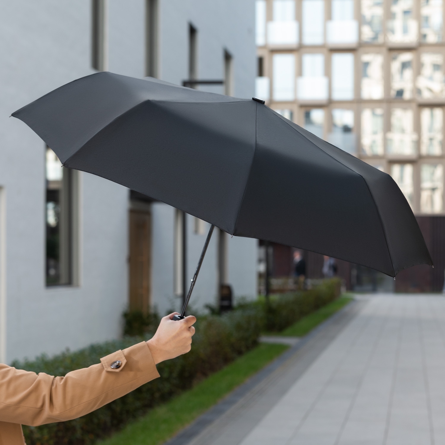 Зонт складной Atlanta, черный-8