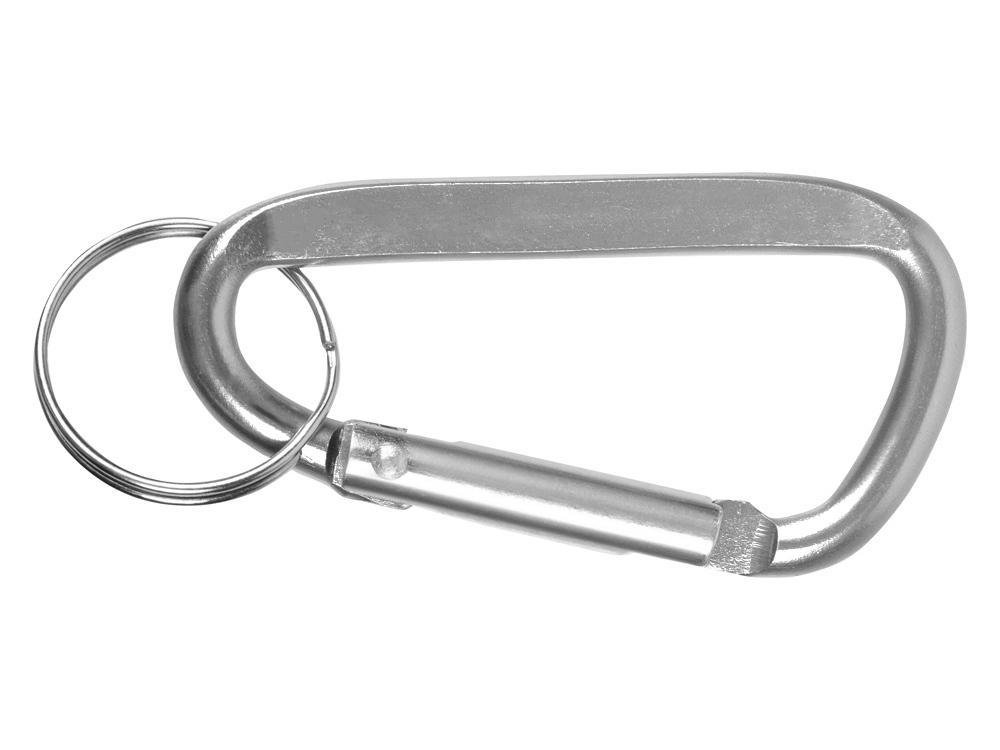 Брелок-карабин из переработанного алюминия Alumina, серебристый-1