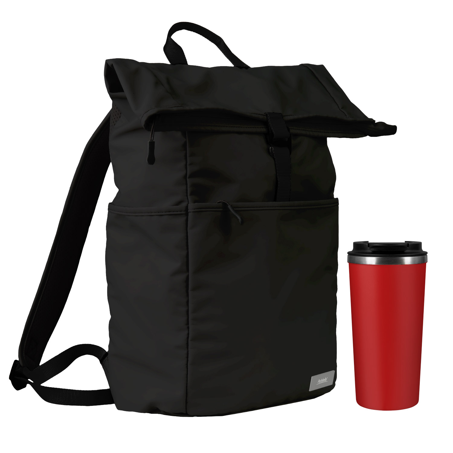 Подарочный набор Палермо (Palermo), Бостон (Boston), черный/красный (рюкзак, термокружка)-0