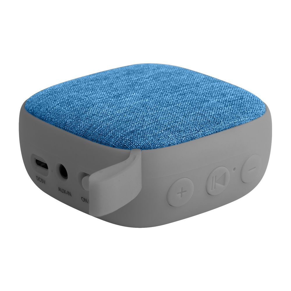 Беспроводная колонка Chubby, серая с голубым-1