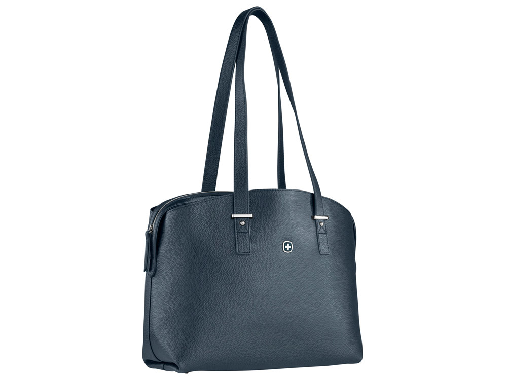 Сумка женская WENGER RosaElli с карманом для ноутбука 14, синяя, полиэстер, 37 x29x19 см-2