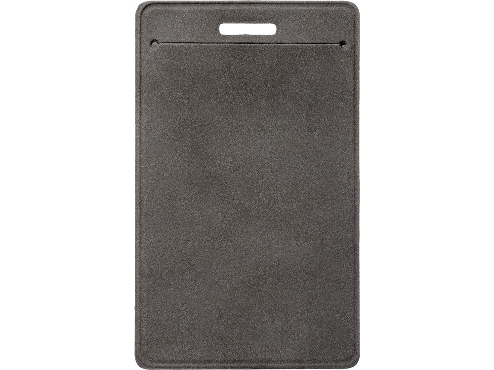 Вертикальный чехол для пропуска из экокожи Alicante, темно-серый-2