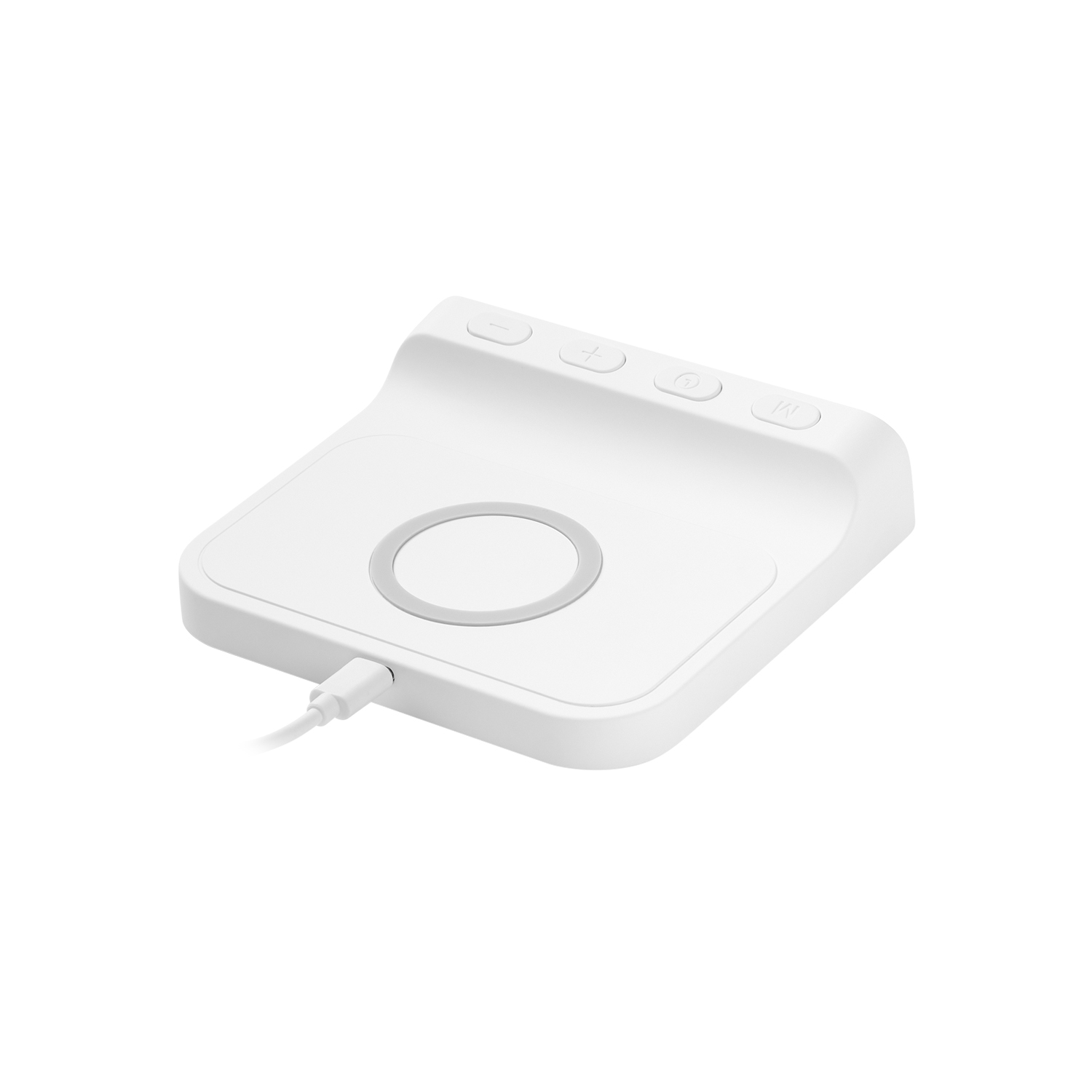 Зарядная станция с часами 15W Ригель (Rigel), белая-5