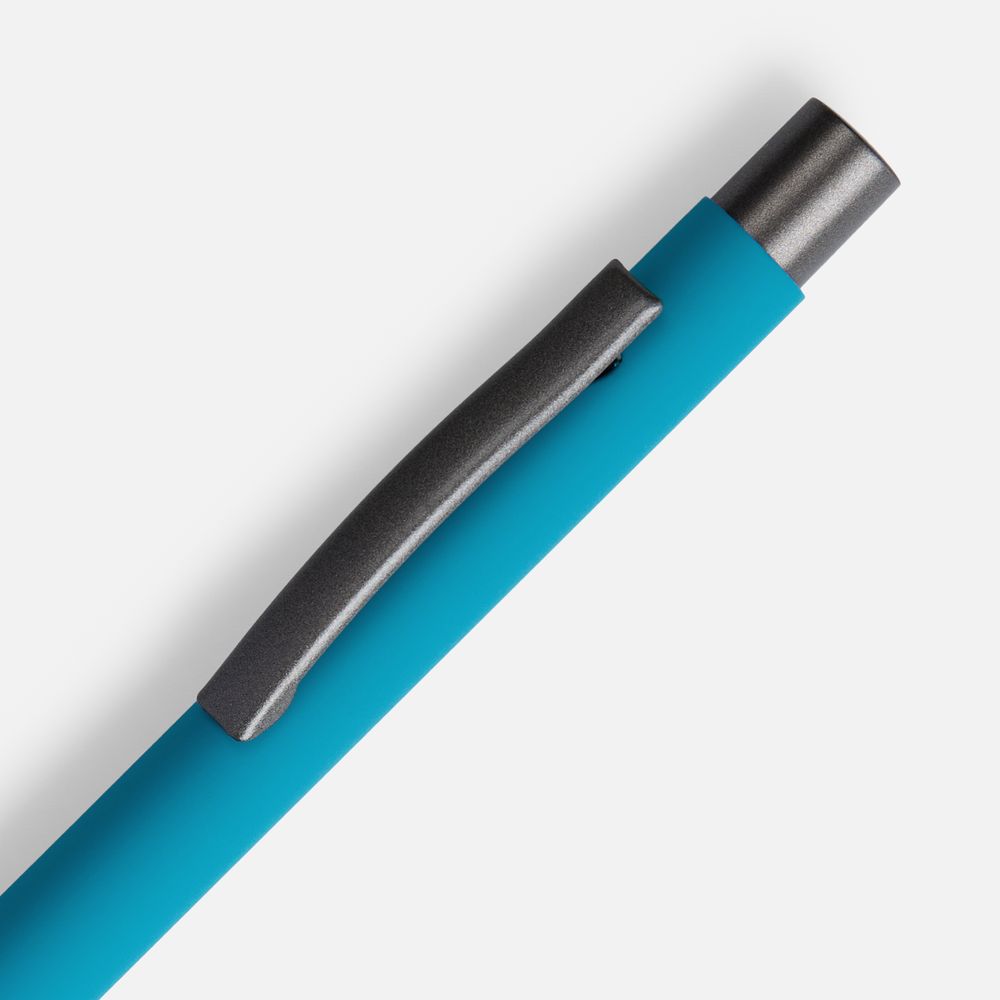 Ручка шариковая Atento Soft Touch, бирюзовая-1
