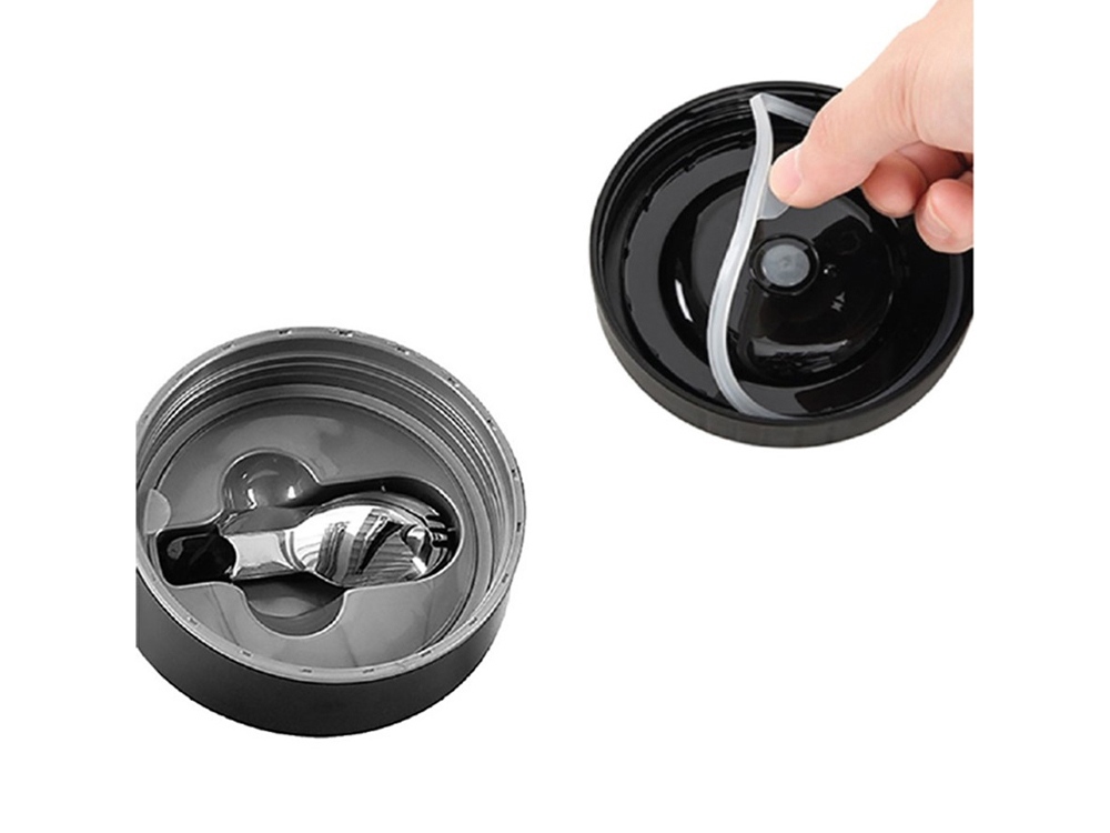 Термос с двумя контейнерами из нерж. стали тм THERMOcafe TCLB-1480SY (SS) 1,48L-3