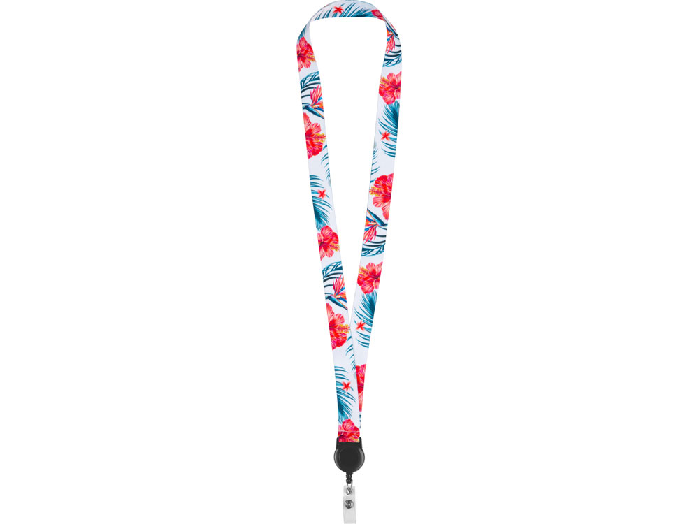 Ланъярд 2 см с ретрактором, черный-2