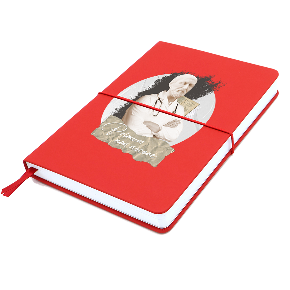 Блокнот A5 Veles в твёрдом переплёте, Красный-3