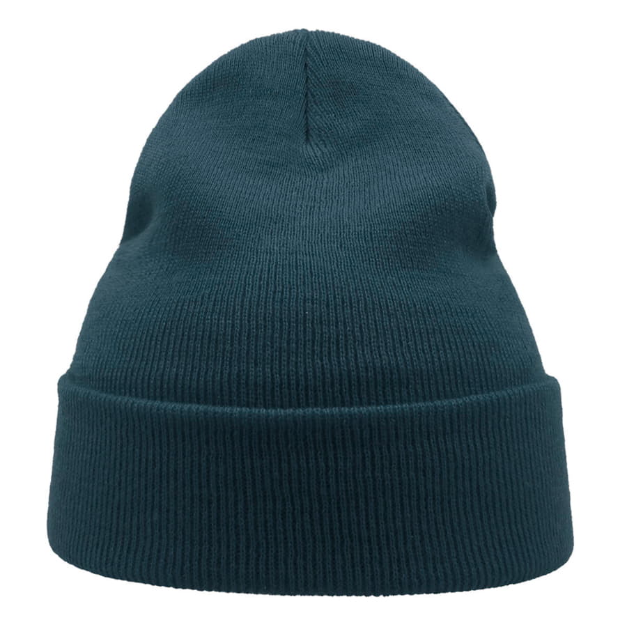 Шапка вязаная  двойная Wind с отворотом, сизый-1