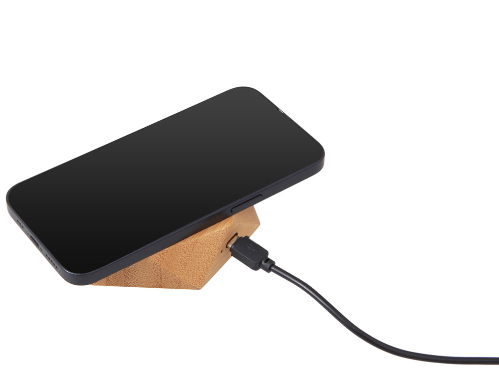 Беспроводное зарядное устройство Gex, 15 Вт, бамбук-1