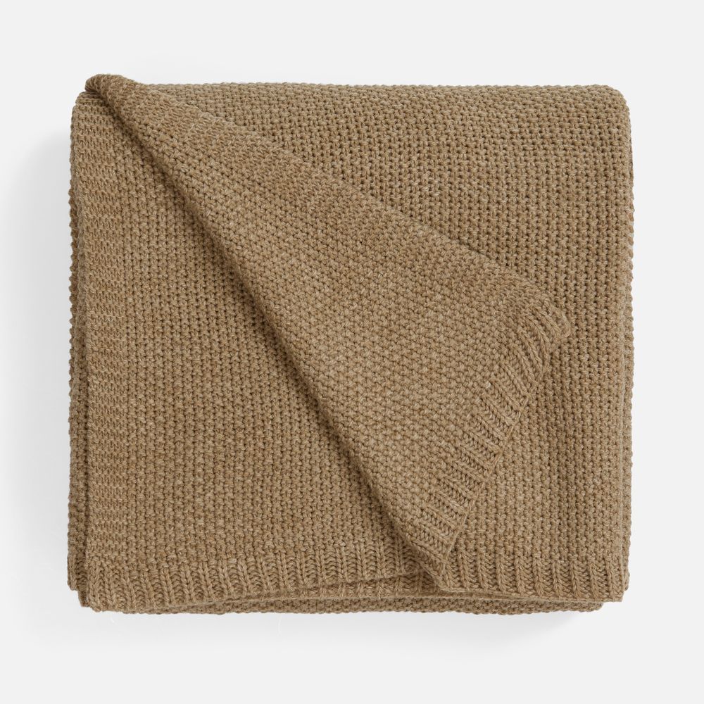 Плед Longview, коричнево-бежевый меланж-1