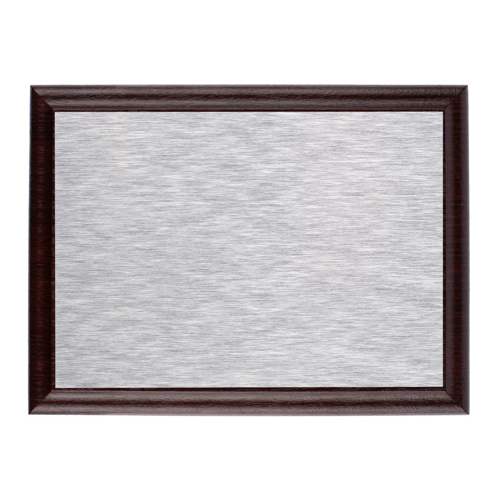 Плакетка Plaque, малая, вишня с серебристой пластиной-1