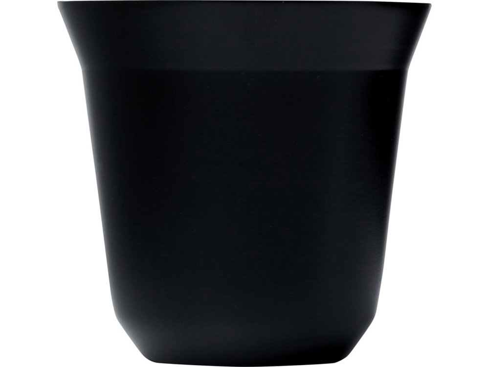 Duo набор чашек для эспрессо из нержавеющей стали, сертифицированный согласно RCS, 80 мл - сплошной черный-1