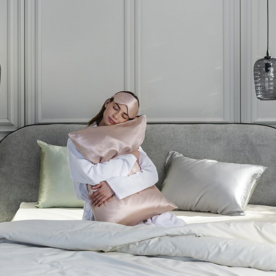 Маска для сна Essential, розовая (пыльная роза)-4