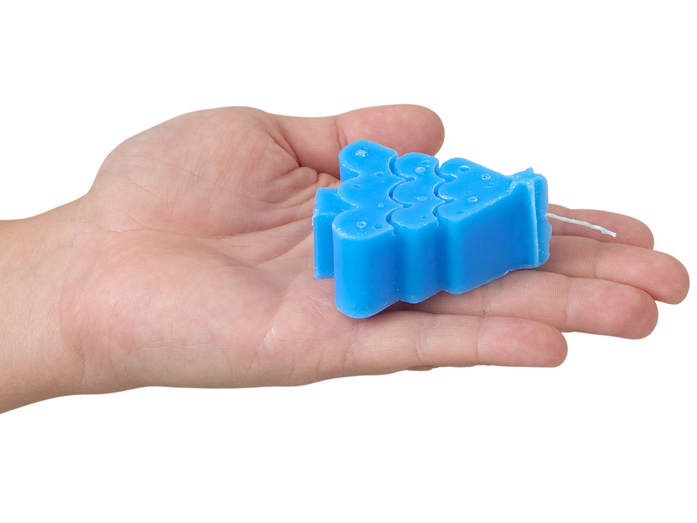 Свеча Елочка, синий-4