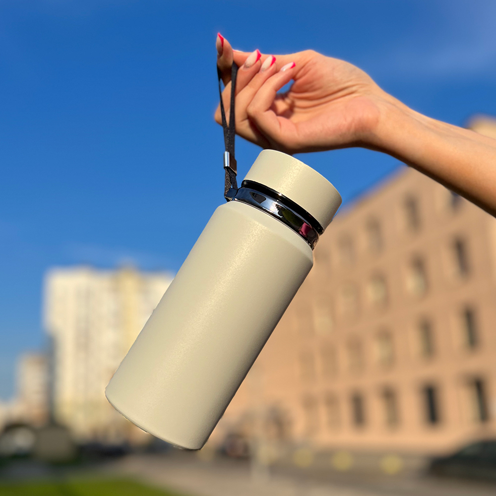 Термос Henzo с дисплеем и инфьюзером, Светло-серый-2