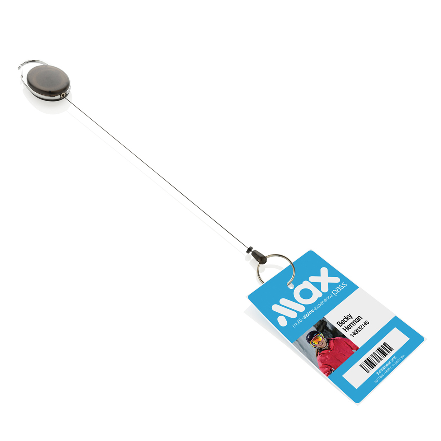 Брелок из цинка и переработанного пластика с зажимом RCS-2