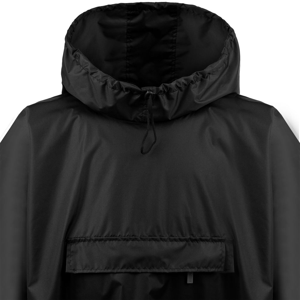 Дождевик-анорак Hard Work, укороченный, черный, единый размер-1