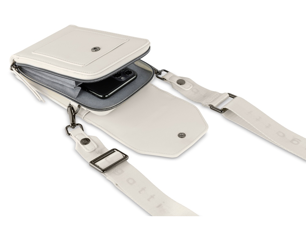 Сумка наплечная BUGATTI Almata, бежевая, полиуретан, 11х4х19 см-8