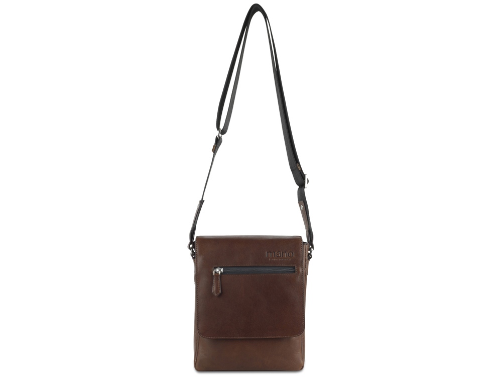 Сумка через плечо Mano Don Valentino, натуральная кожа в коричневом цвете, 21 х 25 х 5 см-6