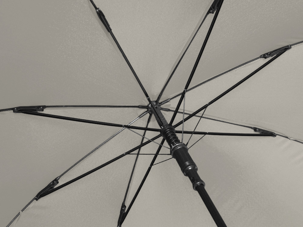 Зонт-трость Reviver с куполом из переработанного пластика, бежевый-4