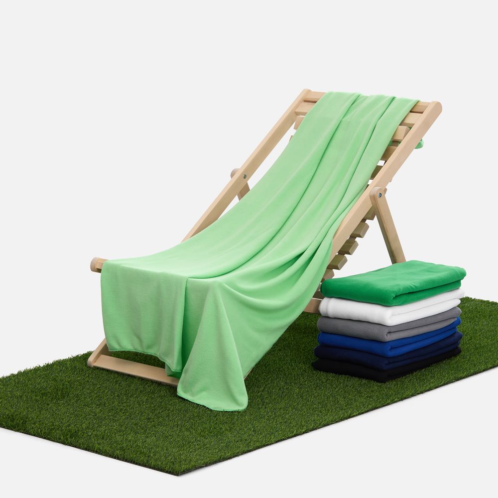 Флисовый плед Warm&Peace, светло-зеленый-5