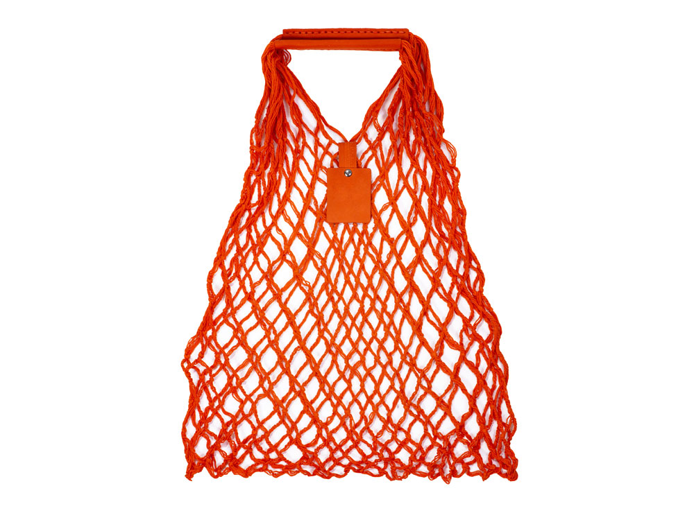 Авоська Dream М old style 15 литров с кожаными ручками, оранжевый (5)-0