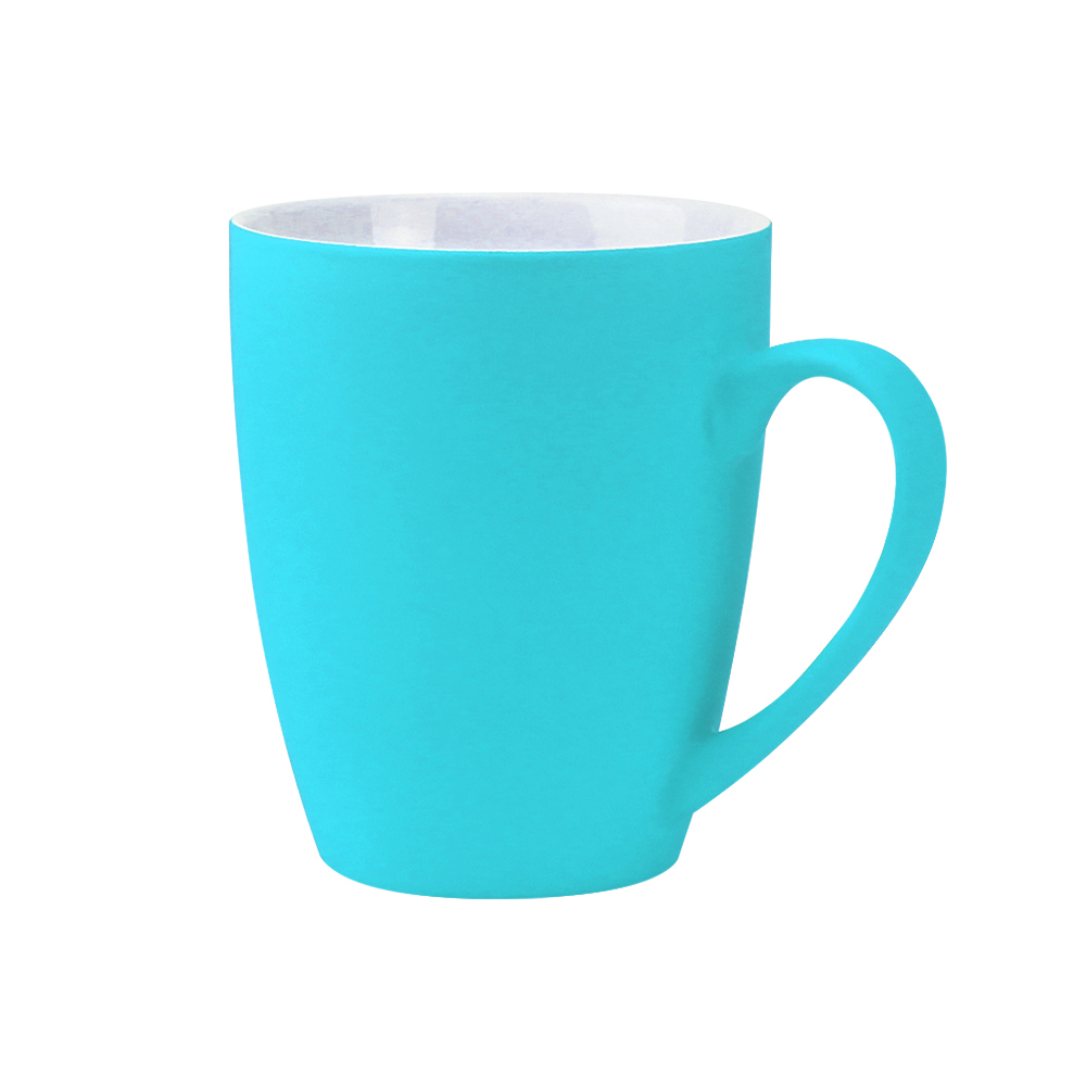 Кружка Elegante софт-тач 350мл, Морская волна-0