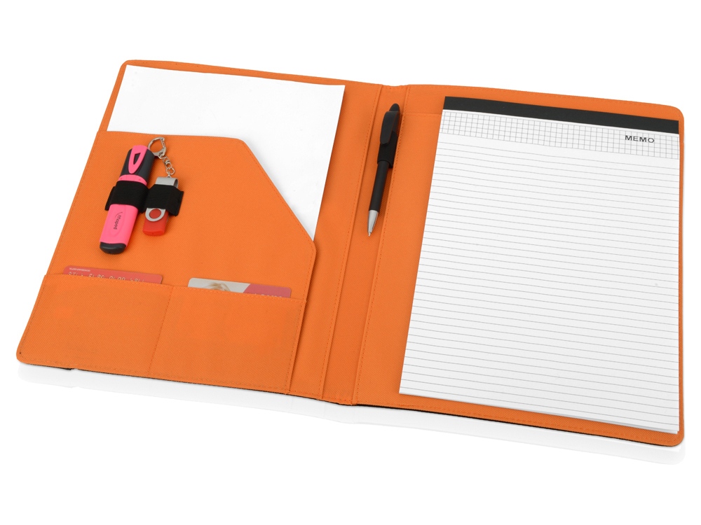 Папка для документов Делос, черный/оранжевый-1