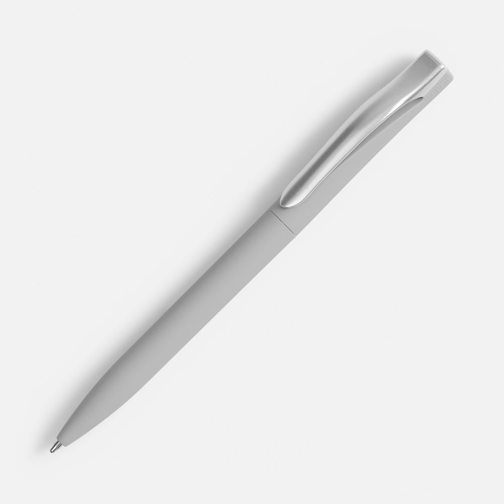 Ручка шариковая Pin Soft Touch, серая-0