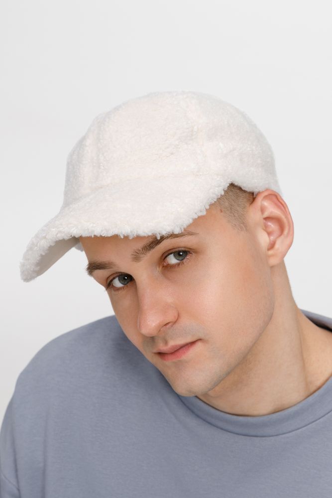 Бейсболка Oblako, утепленная, молочно-белая-3