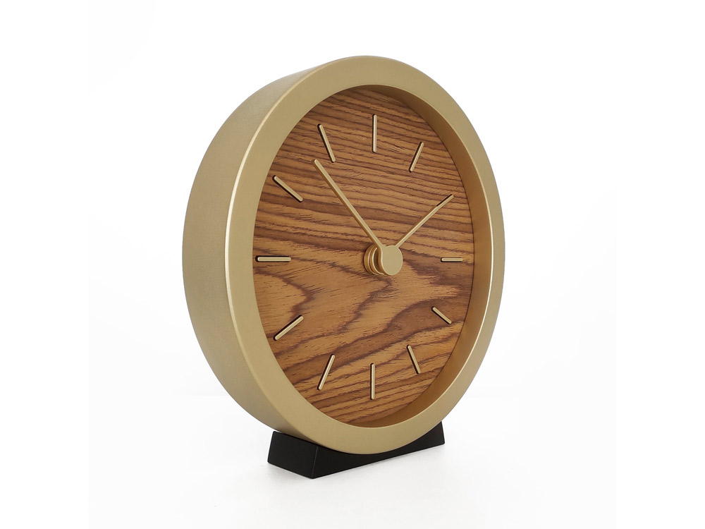 Часы настенные Gracie XS, натуральные с золотистым-5