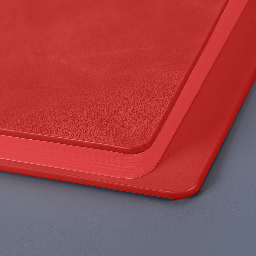 Ежедневник недатированный Solas, формат А5, с магнитом, красный, кремовый блок  в линейку, красный-5