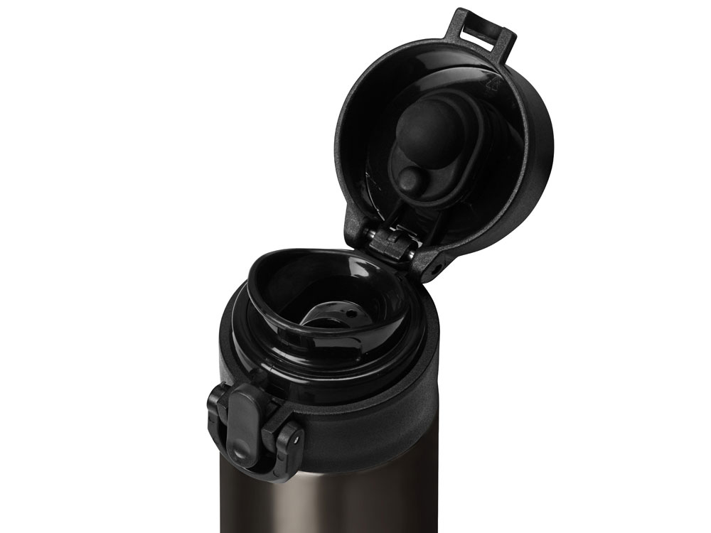 Вакуумная герметичная термокружка Inter, темно-серый, нерж. сталь-2