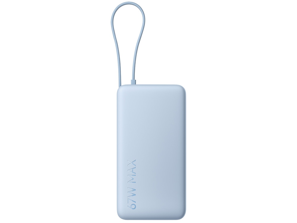 Внешний аккумулятор со встроенным кабелем Xiaomi 67W Power Bank 20000 (Integrated Cable) Ice Blue-3