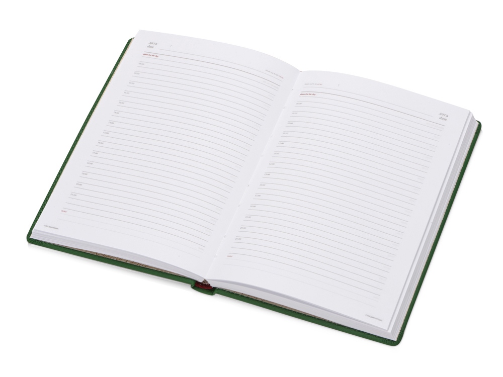 Ежедневник недатированный А5 Velvet, зеленый-1