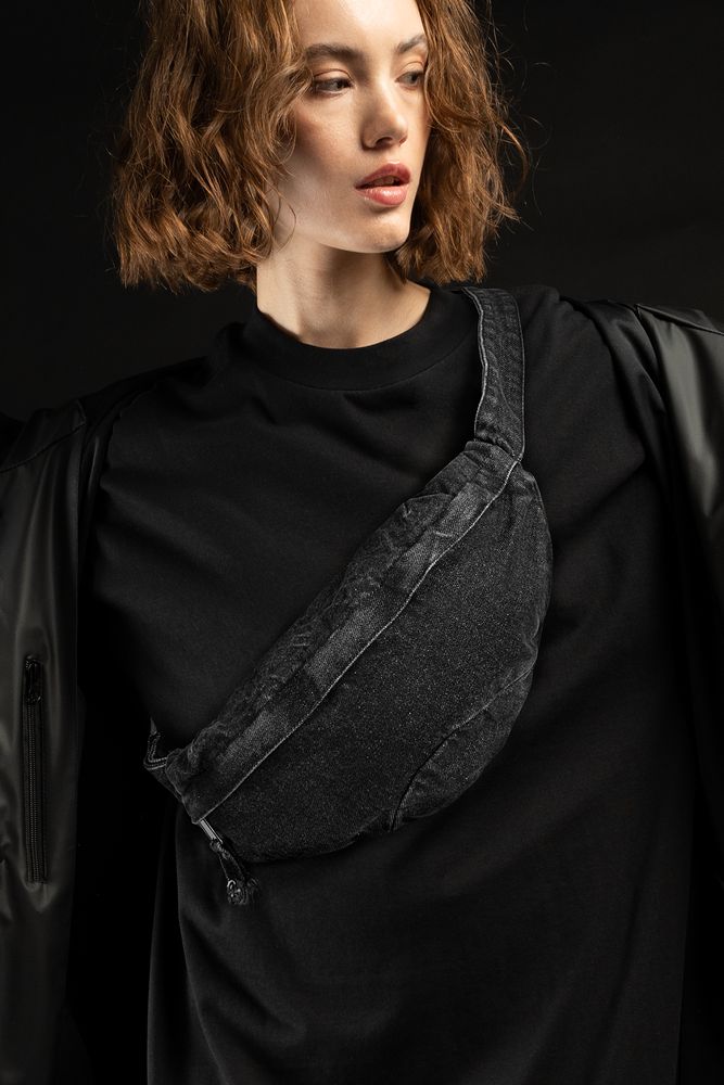 Поясная сумка W6, черная-0