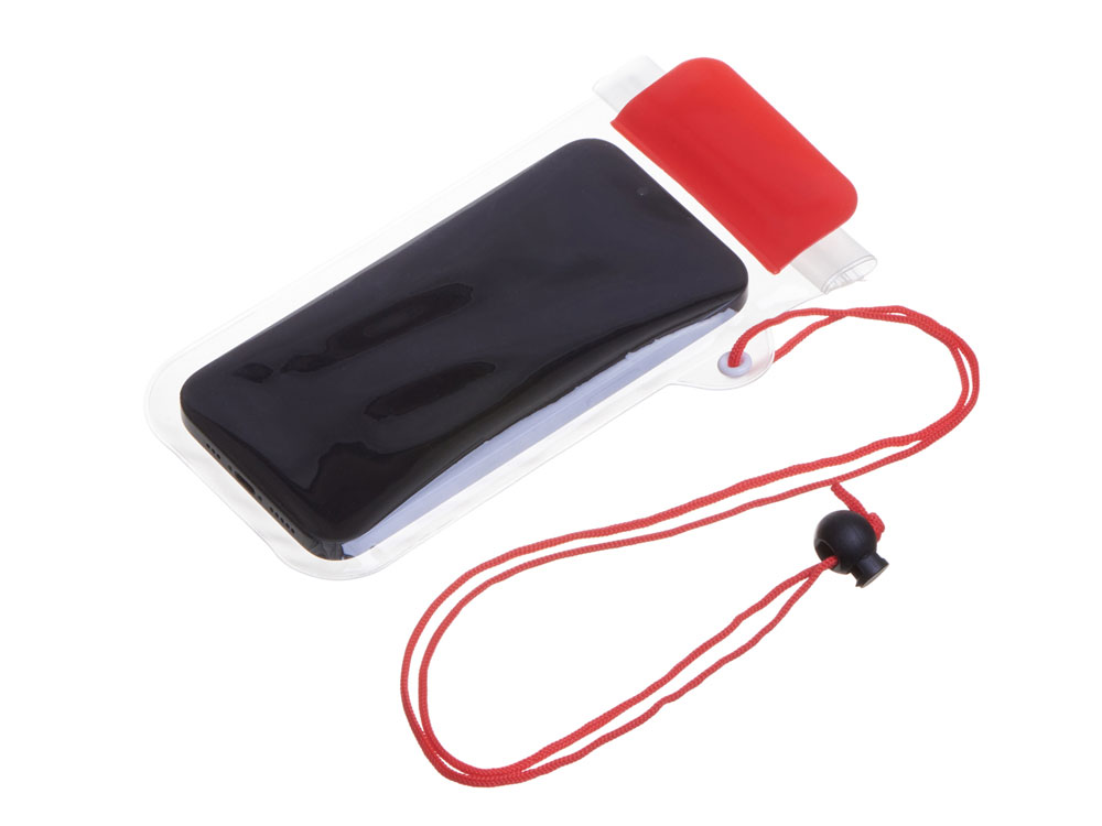 Влагостойкий чехол Repel, красный прозрачный-1