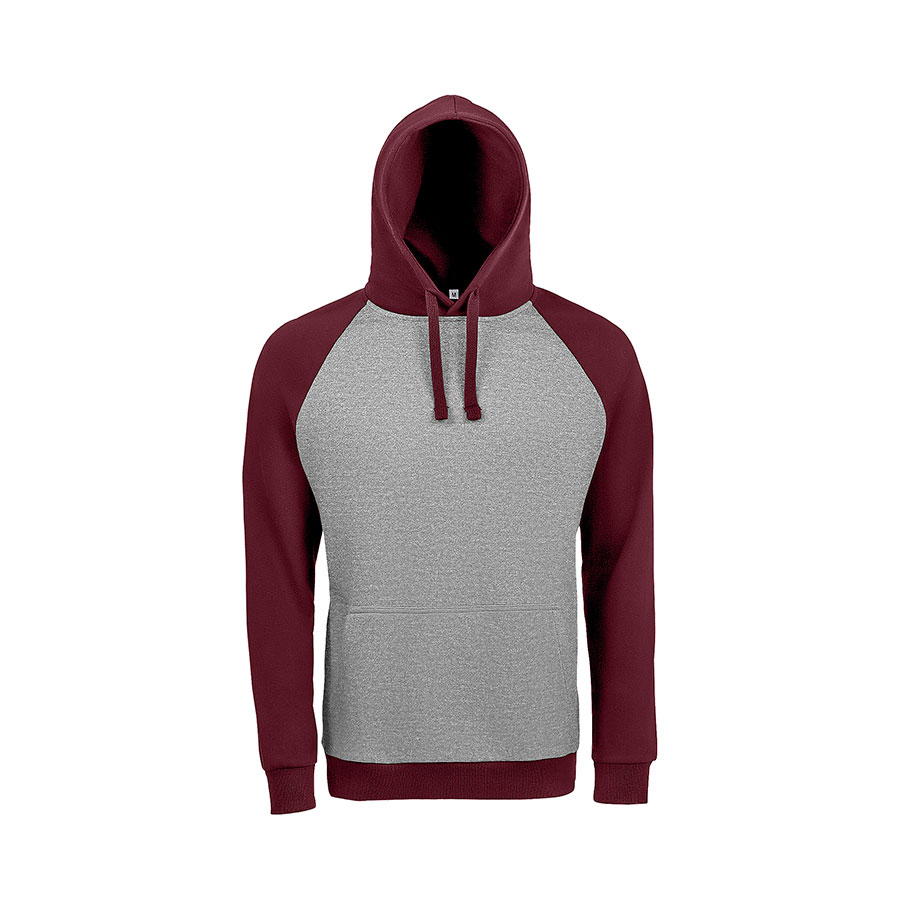 Толстовка унисекс SEATTLE 280, серый, бордовый-0