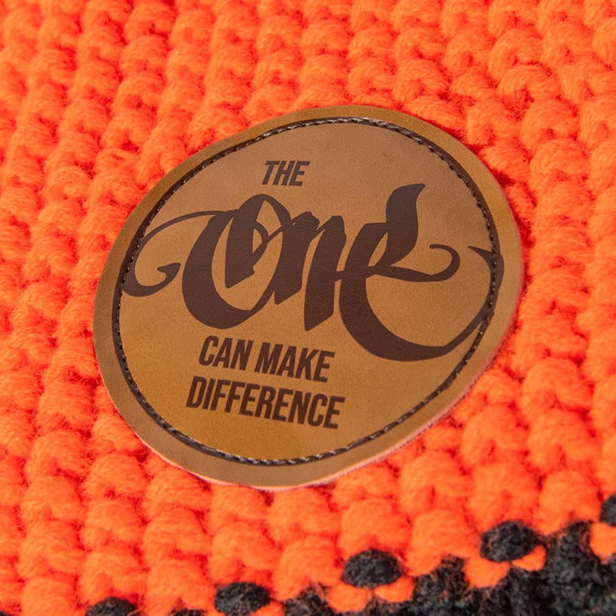 Шапка PEAK, черный, оранжевый-4