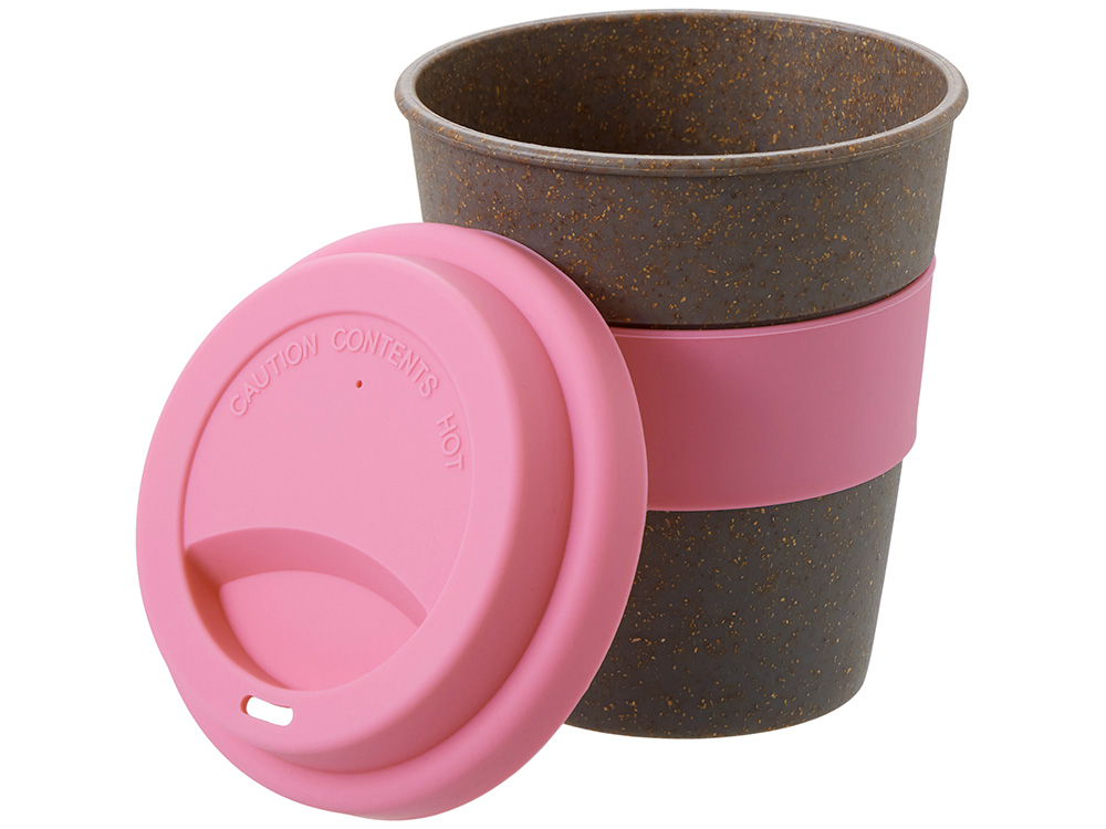 Стакан с силиконовой крышкой Cafe, dust pink-2