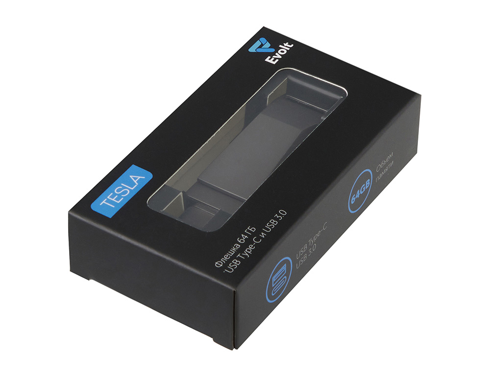 Флешка 64 ГБ USB Type-C и USB 3.0 Тесла-8