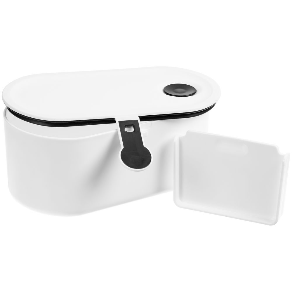 Ланчбокс Lunch Break, белый с черным-1