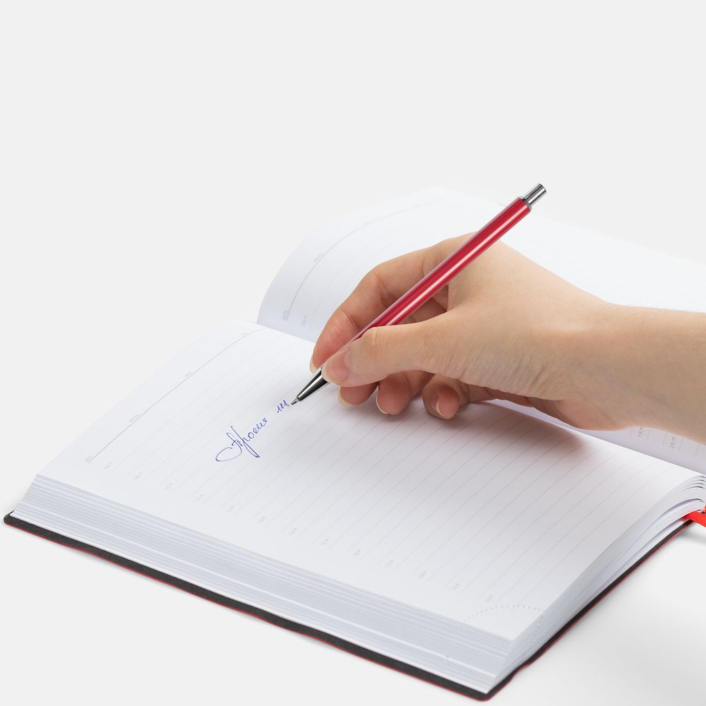 Ручка шариковая Slim Beam, красная-2